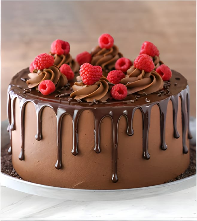 Raspberry Bliss Choco-Drip Cake